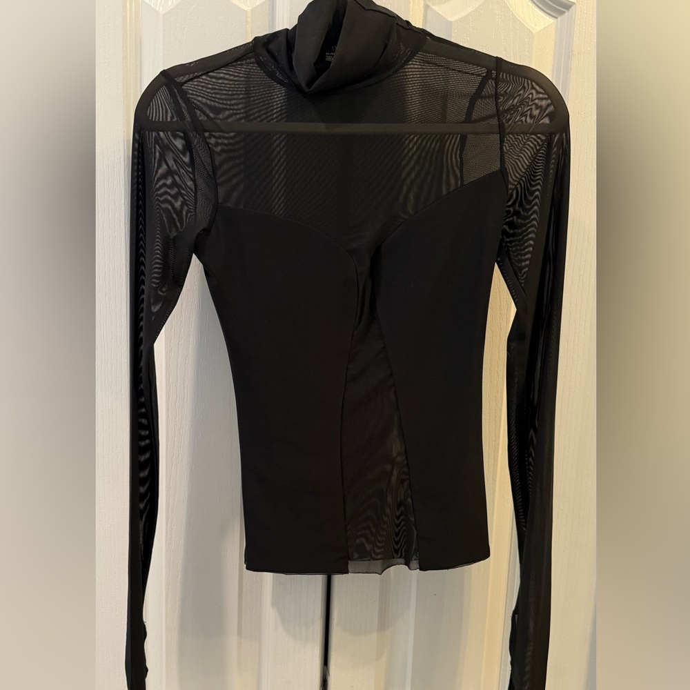 AFRM Mesh Turtleneck Top